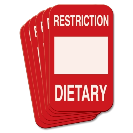 5" x 3" Restriction Dietary Magnetic Sign