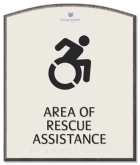 Area of Rescue Assistance Sign - NYC Compliant