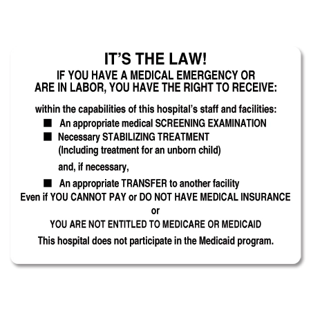 Does <b><u>Not</u></b> Participate in the Medicaid Program