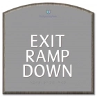 "Exit Ramp Down" Egress Sign - CA Compliant