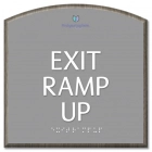 "Exit Ramp Up" Egress Sign - CA Compliant