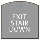 "Exit Stair Down" Egress Sign - CA Compliant