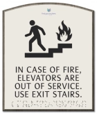In Case of Fire Sign w/Symbol
