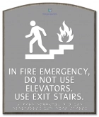 In Fire Emergency, Do Not Use Elevator...