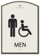 Men Sign w/Male & ISA Symbols