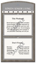 Message Display w/2 Insert Holders