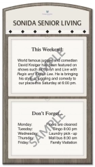 Message Display w/2 Insert Holders