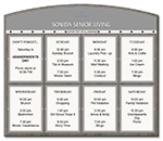 Message Display w/8 Insert Holders
