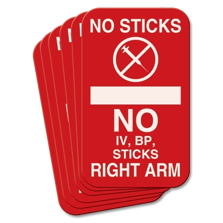 No Sticks No IV, BP, or Sticks Right Arm - 6 Pack