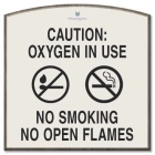 Oxygen In Use - No Smoking No Open Flame