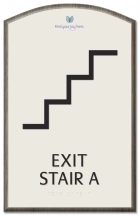 Stairway Exit Sign - DC Compliant