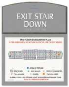Standard Stairway Evacuation Plans - CA Compliant